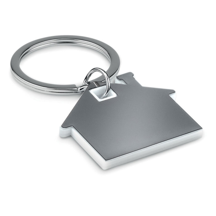 Llavero de merchandising en forma de casa con detalle en color Imba