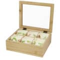 Caja de té de bambú "Ocre"
