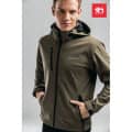 THC ZAGREB. Chaqueta softshell para hombre, con capucha removible
