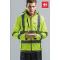 THC ZAGREB WORK. Chaqueta de alta visibilidad para hombre, con capucha removible