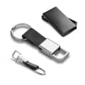 BOURCHIER. Llavero de metal y polipiel