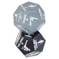 Set de 2 dados de fitness en bolsa de PET reciclado "Simmons"