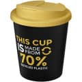 Vaso reciclado de 250 ml con tapa antigoteo "Americano® Espresso Eco" 