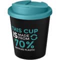 Vaso reciclado de 250 ml con tapa antigoteo "Americano® Espresso Eco" 