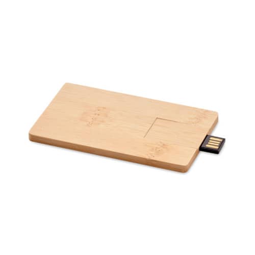 CREDITCARD PLUS Memoria USB 16GB carcasa bambú