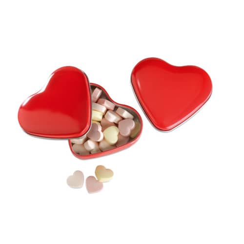 LOVEMINT Caja corazón con caramelos