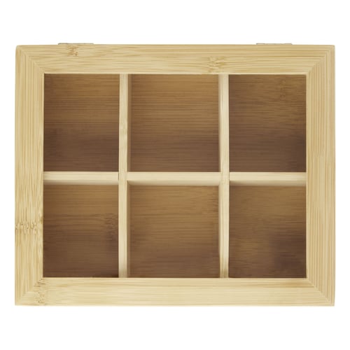 Caja de té de bambú "Ocre"