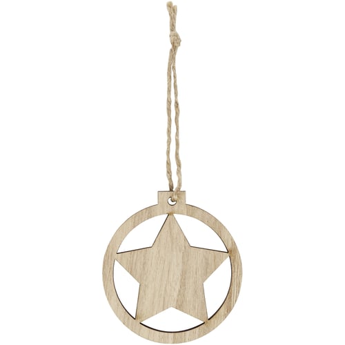 Adorno de madera con estrella "Natall"