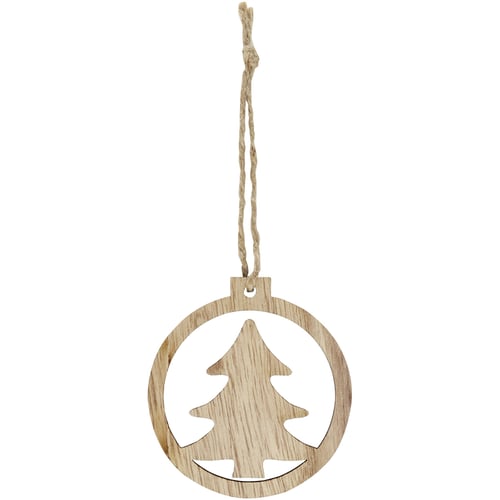 Adorno de madera con árbol "Natall"