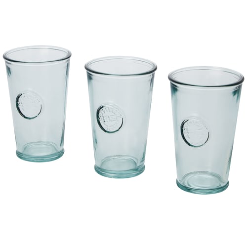Juego de tres piezas  de vidrio reciclado de 300 ml "Copa"