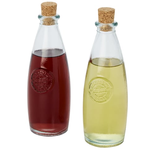 Juego de vinagreras de dos piezas de vidrio reciclado "Sabor"
