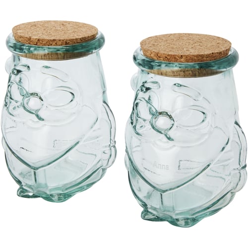 Juego de dos recipientes de vidrio reciclado "Airoel"