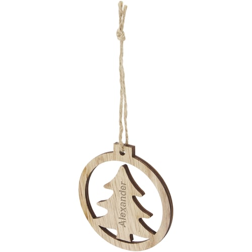 Adorno de madera con árbol "Natall"