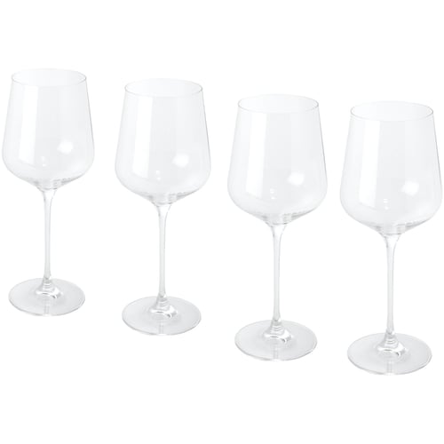 Juego de 4 copas de vidrio para vino tinto "Geada"
