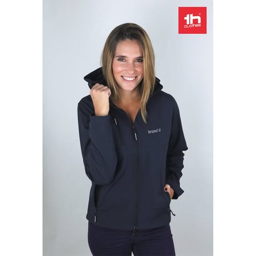 THC ZAGREB WOMEN. Chaqueta softshell para mujer, con capucha removible