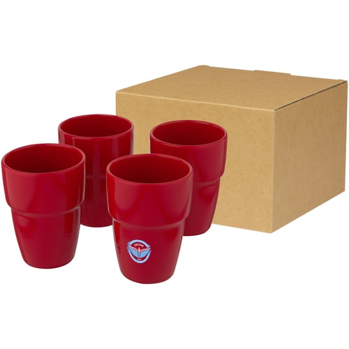 Set de regalo de 4 vasos apilables de 280 ml "Staki"