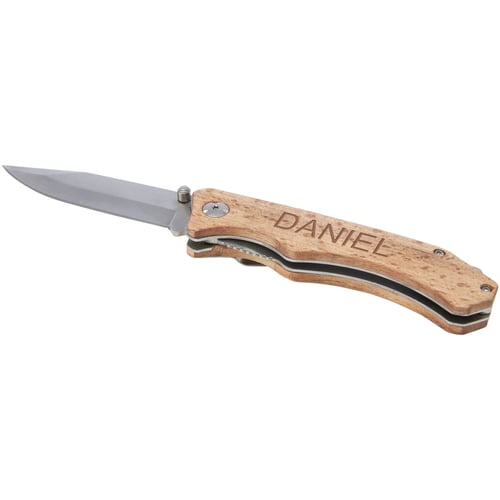 Navaja de madera con clip para cinturón "Dave"