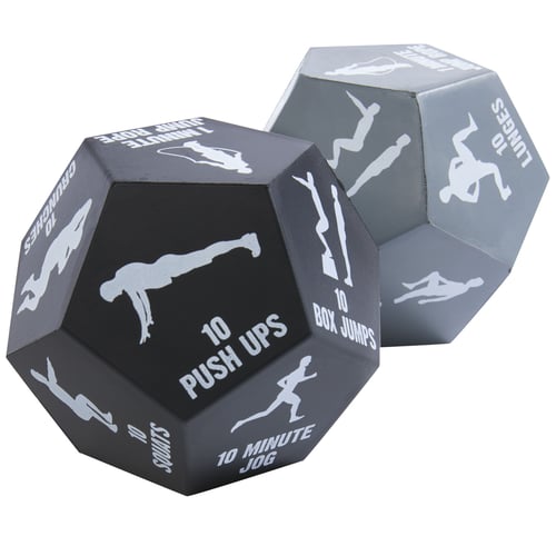 Set de 2 dados de fitness en bolsa de PET reciclado "Simmons"