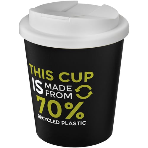 Vaso reciclado de 250 ml con tapa antigoteo "Americano® Espresso Eco" 