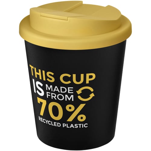 Vaso reciclado de 250 ml con tapa antigoteo "Americano® Espresso Eco" 