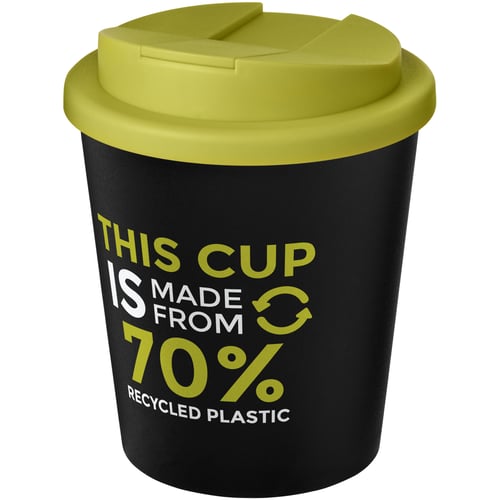 Vaso reciclado de 250 ml con tapa antigoteo "Americano® Espresso Eco" 