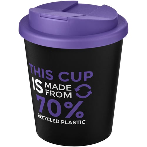 Vaso reciclado de 250 ml con tapa antigoteo "Americano® Espresso Eco" 
