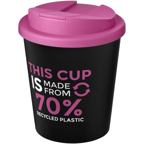 Vaso reciclado de 250 ml con tapa antigoteo "Americano® Espresso Eco" 