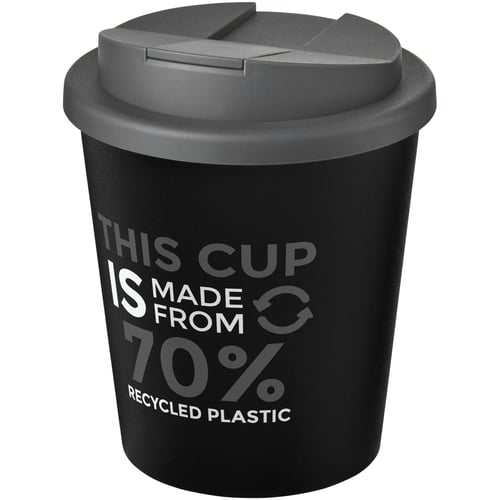 Vaso reciclado de 250 ml con tapa antigoteo "Americano® Espresso Eco" 
