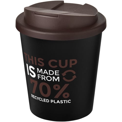 Vaso reciclado de 250 ml con tapa antigoteo "Americano® Espresso Eco" 