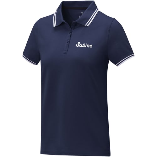 Polo de manga corta con ribete para mujer "Amarago"