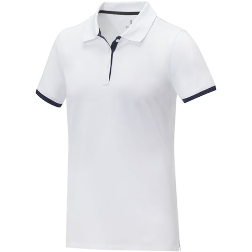 Polo de manga corta de dos tonos para mujer "Morgan"