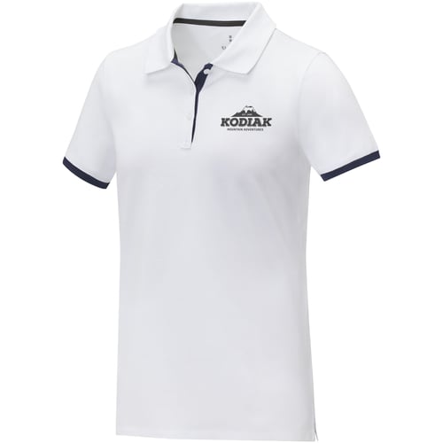 Polo de manga corta de dos tonos para mujer "Morgan"