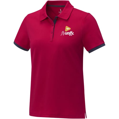 Polo de manga corta de dos tonos para mujer "Morgan"