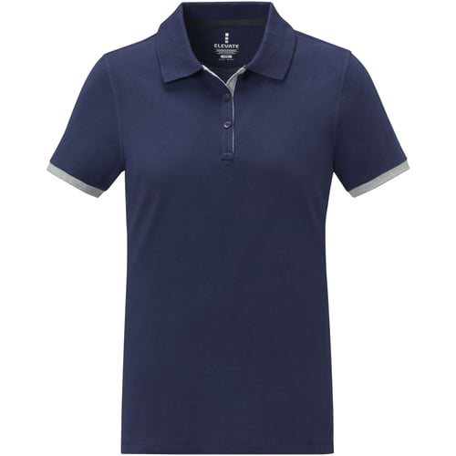Polo de manga corta de dos tonos para mujer "Morgan"
