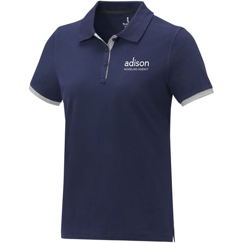 Polo de manga corta de dos tonos para mujer "Morgan"