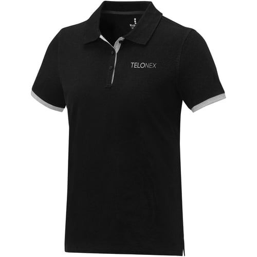 Polo de manga corta de dos tonos para mujer "Morgan"