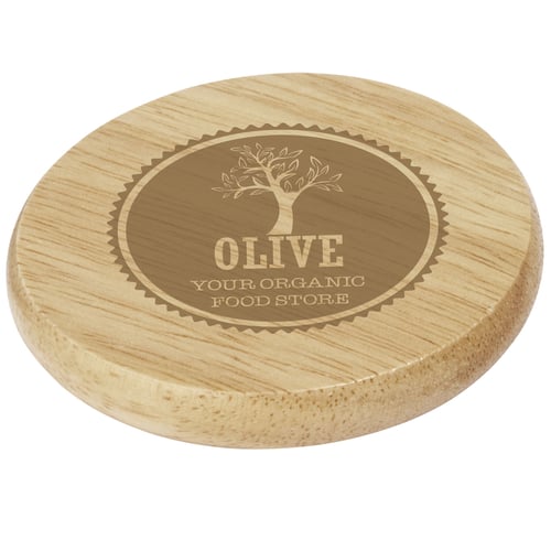 Posavasos de madera con abrebotellas "Scoll"