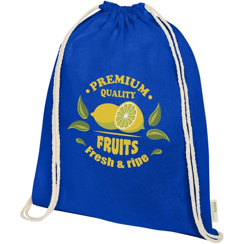 Mochila de cuerdas de algodón orgánico GOTS de 140 g/m² 5L "Orissa"
