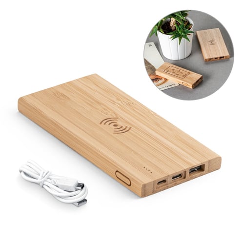 FITCH. Batería portátil con cargador inalámbrico de 5.000 mAh