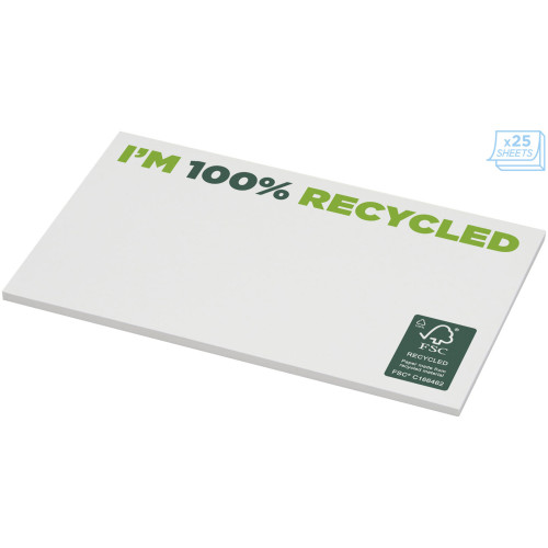 Bloc de notas adhesivas de papel reciclado de 127 x 75 mm "Sticky-Mate®" 
