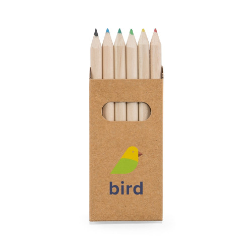 BIRD. Caja con 6 lápices de color