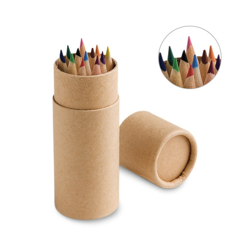 CYLINDER. Caja con 12 lápices de color