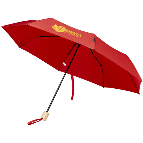 Paraguas plegable de 21" de PET reciclado resistente al viento "Birgit"